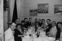 Group_at_Dinner_BW